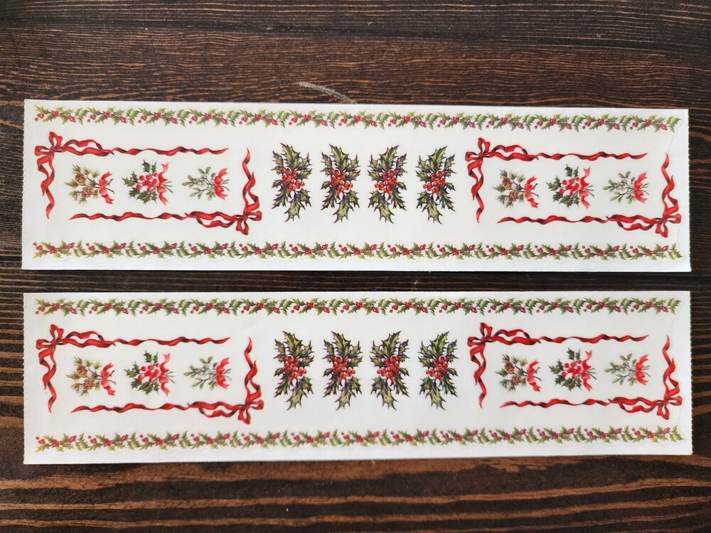 PSX Designs Holiday Greens Lot of 2 Borders Stickers SR1201 Vintage 2001 RARE #9